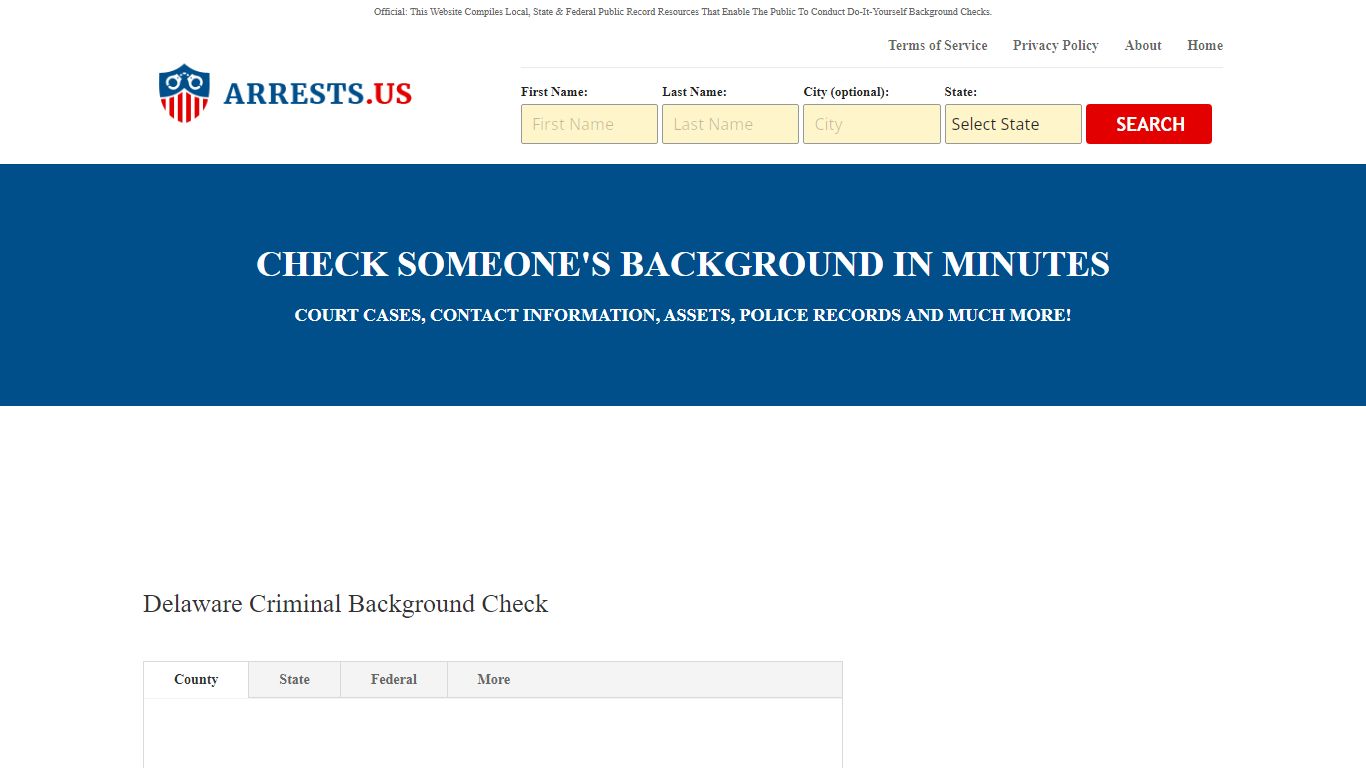 Free Delaware Background Check - Arrests, Criminal Court Case Records ...